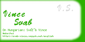 vince svab business card